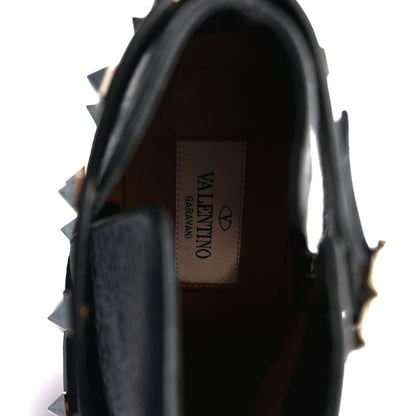 Valentino Garavani Grained Calfskin Rockstud Double Buckle 100mm Ankle Boots 36.5 Black 8 of 9