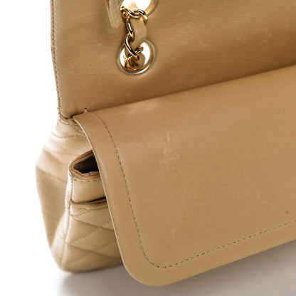 Chanel Lambskin Quilted Medium Double Flap Beige 10 of 10