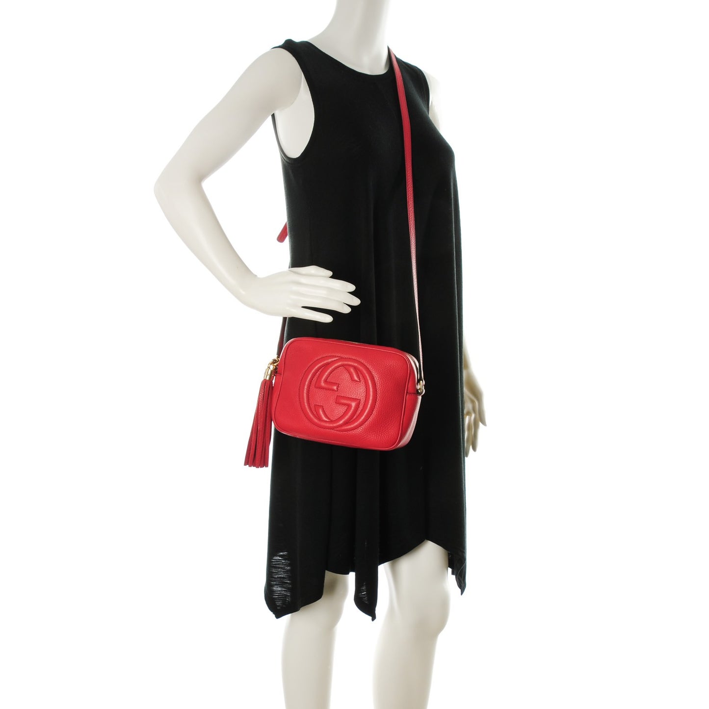 Pebbled Calfskin Small Soho Disco Bag Tabasco Red