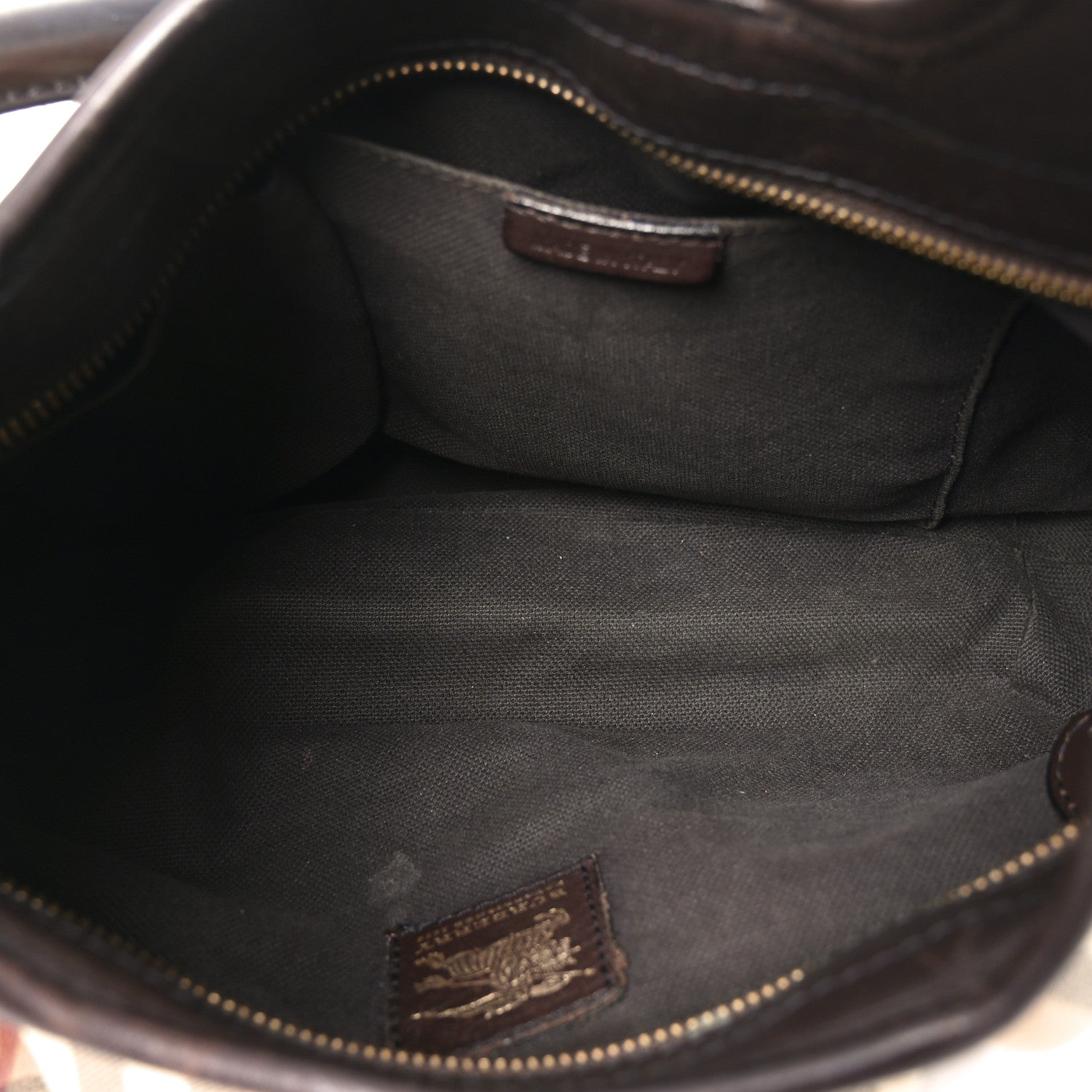Burberry Haymarket Check Small Brooklyn Hobo Brown 5 of 11