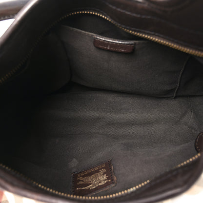 Burberry Haymarket Check Small Brooklyn Hobo Brown 5 of 11