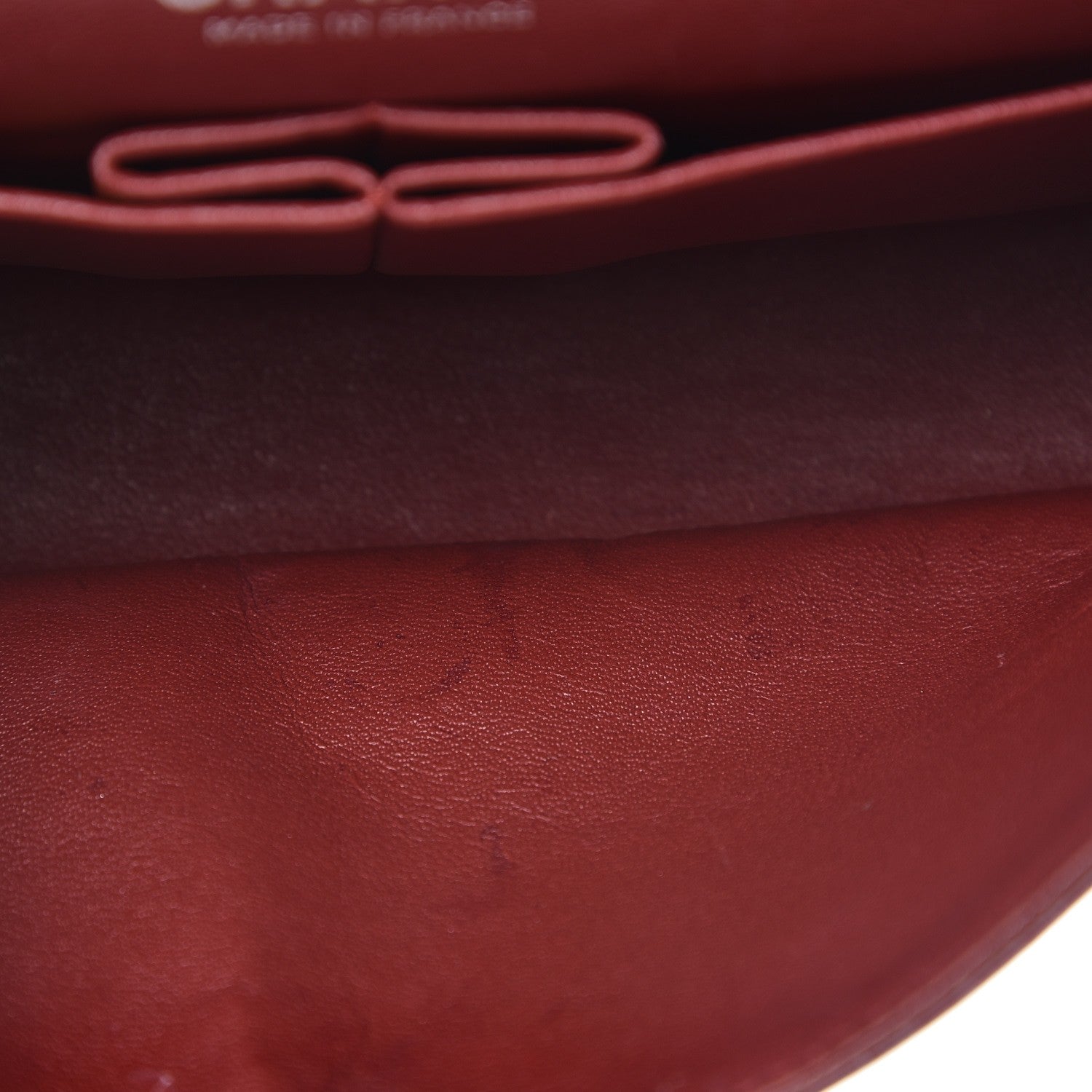 Chanel Caviar Quilted Medium Double Flap Dark Red 10 of 11