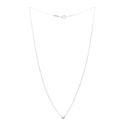 Tiffany Sterling Silver Diamond .05ct Elsa Peretti Diamonds by the Yard Pendant Necklace 2 of 3