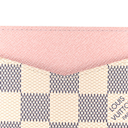 Louis Vuitton Damier Azur Daily Card Holder Rose Ballerine 5 of 8