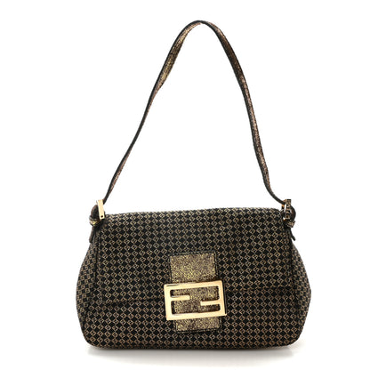Fendi Micro Zucchino Forever Mini Mama Baguette Black Gold 1 of 10