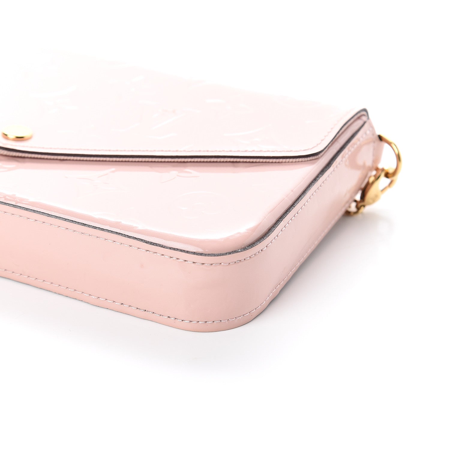 Louis Vuitton Vernis Felicie Chain Wallet Rose Ballerine 8 of 8