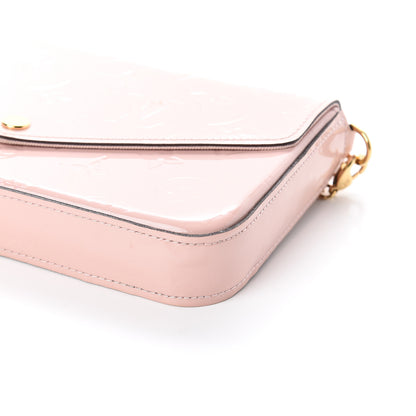 Louis Vuitton Vernis Felicie Chain Wallet Rose Ballerine 8 of 8