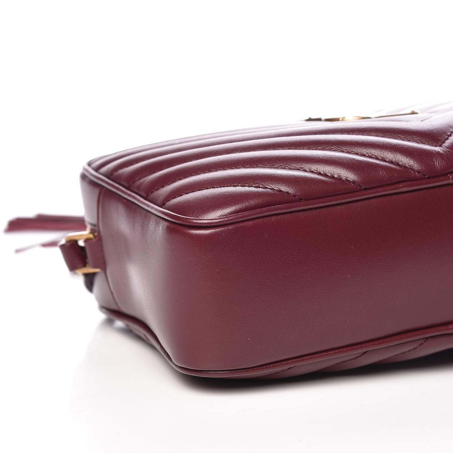 Calfskin Matelasse Monogram Lou Camera Bag Dark Legion Red