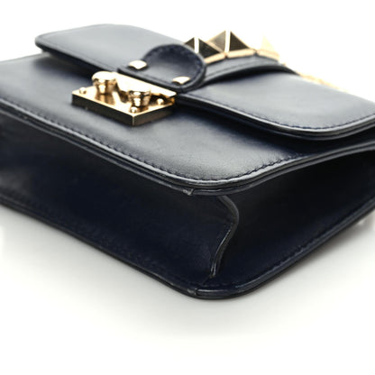 Valentino Garavani Vitello Mini Glam Lock Rockstud Flap Blue 5 of 9