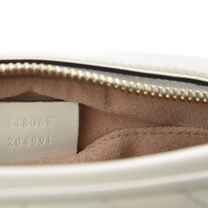 Gucci Calfskin Matelasse Mini GG Marmont Chain Shoulder Bag White 8 of 9