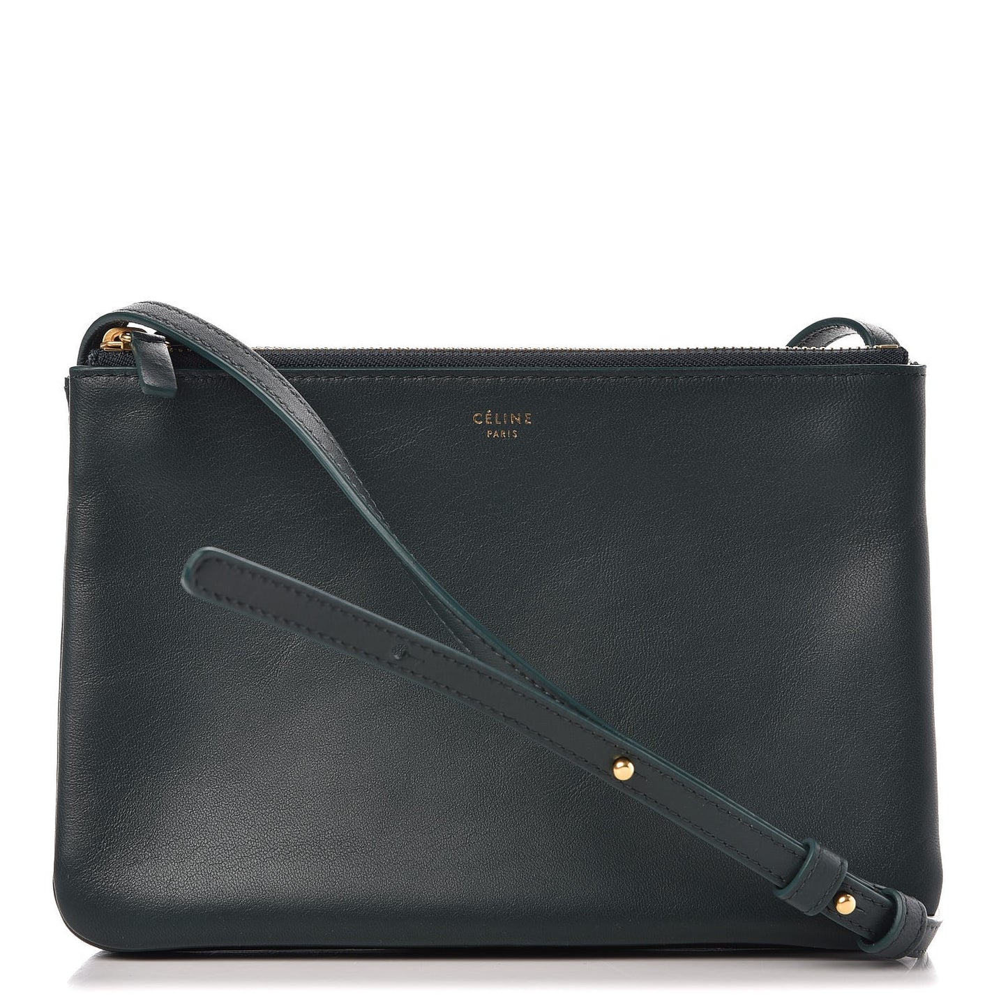 Lambskin Small Trio Crossbody Bag Dark Green