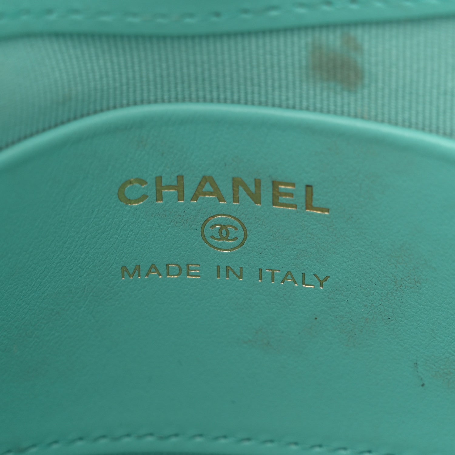 Chanel Shiny Crumpled Calfskin Quilted Nano 31 Shopping Bag Turquoise 6 of 15