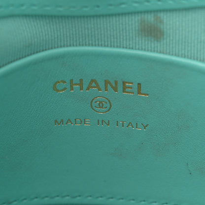 Chanel Shiny Crumpled Calfskin Quilted Nano 31 Shopping Bag Turquoise 6 of 15