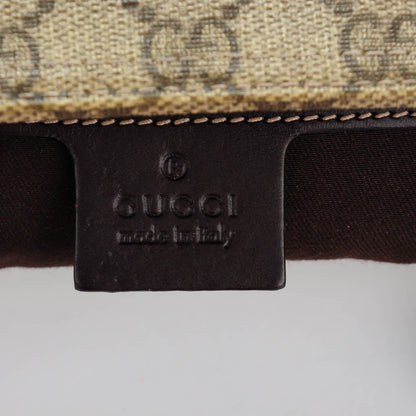 Gucci GG Supreme Monogram Small Flat Messenger Bag Dark Brown 6 of 7