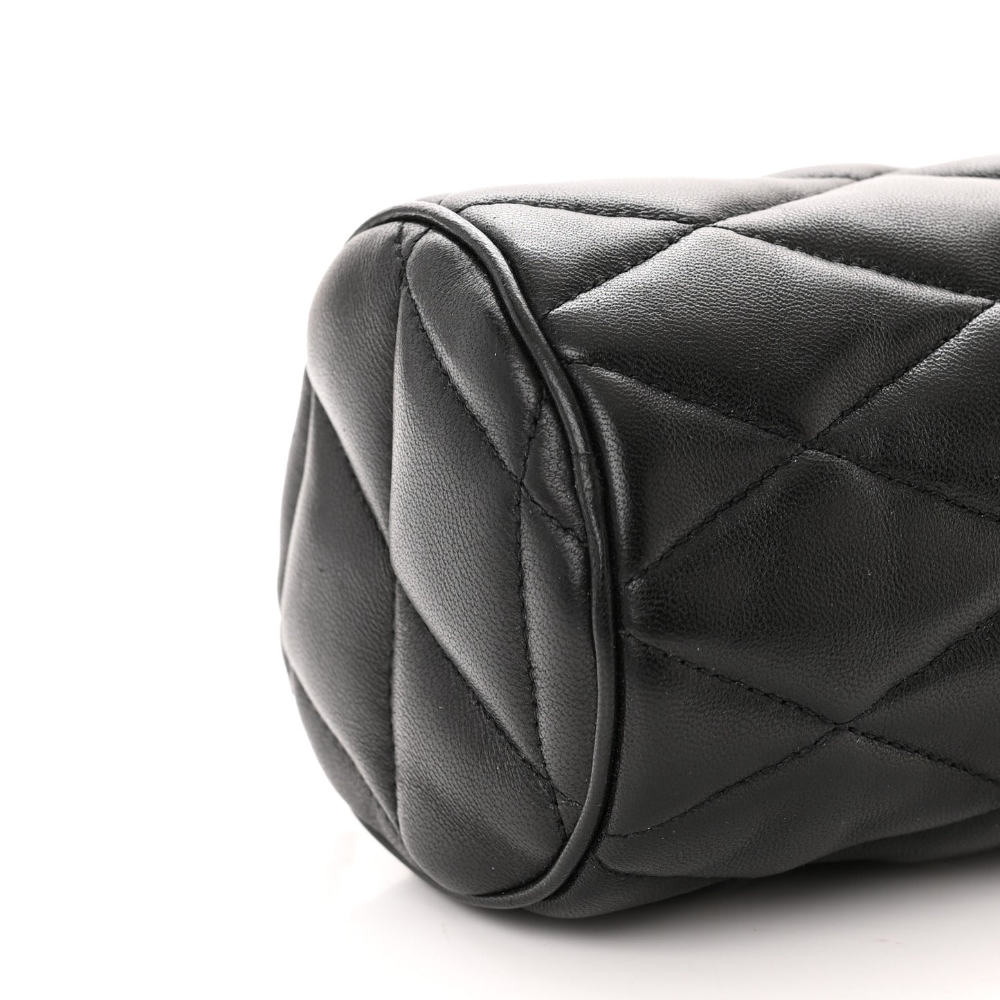 Lambskin Monogram Mini Sade Tube Bag Black