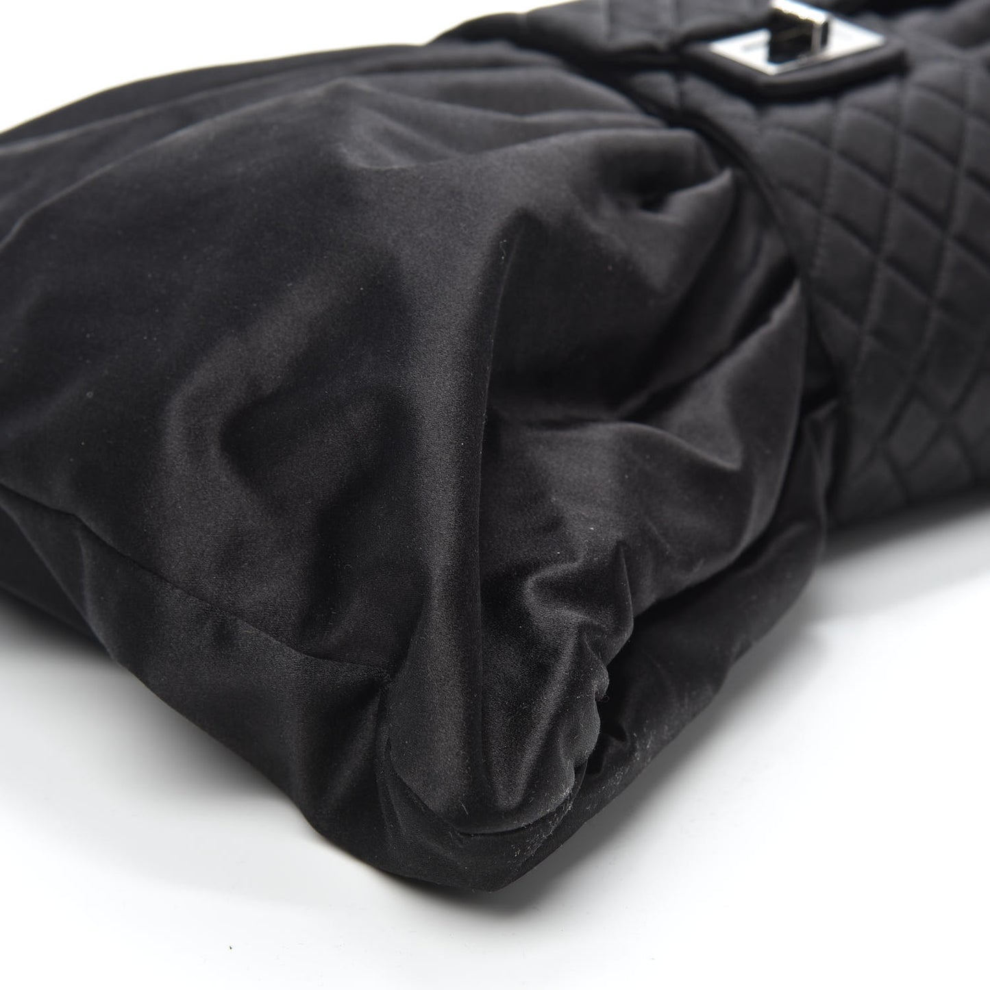 Satin Large Bow Bag Black