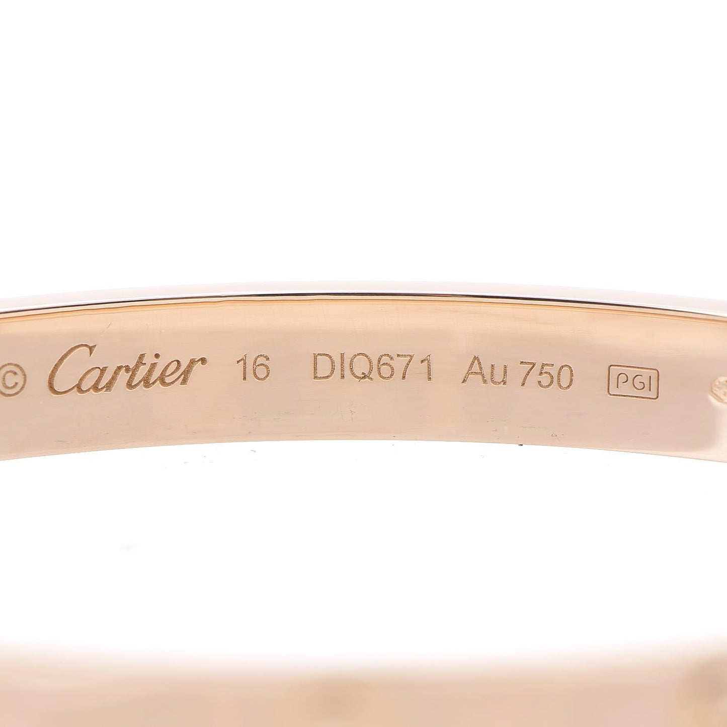 18K Pink Gold LOVE Bracelet 16