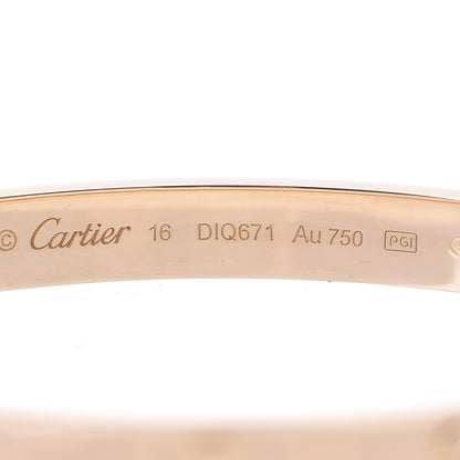 Cartier 18K Pink Gold LOVE Bracelet 16 4 of 5