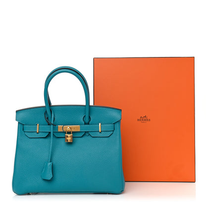Hermes Togo Birkin 30 Turquoise 16 of 16