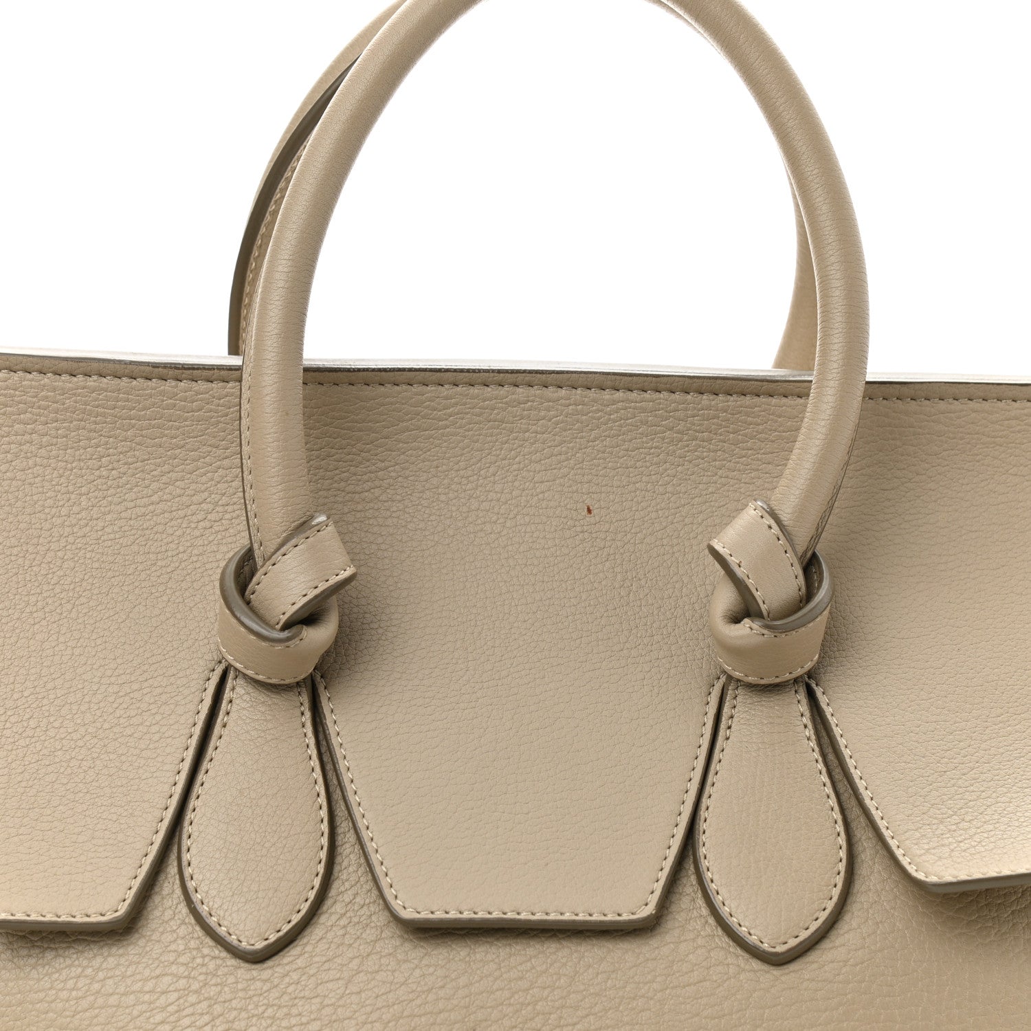 Celine Crisped Calfskin Tie Knot Tote Light Taupe 9 of 19