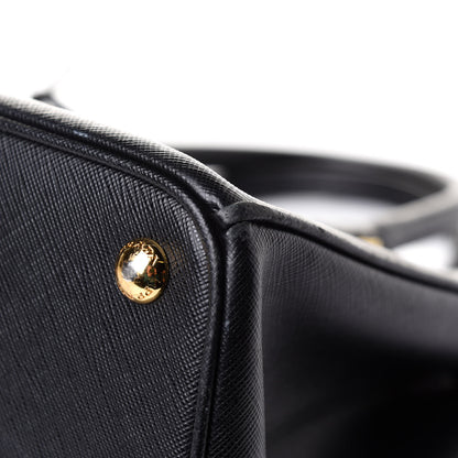 Prada Saffiano Small Galleria Double Zip Tote Black 15 of 17