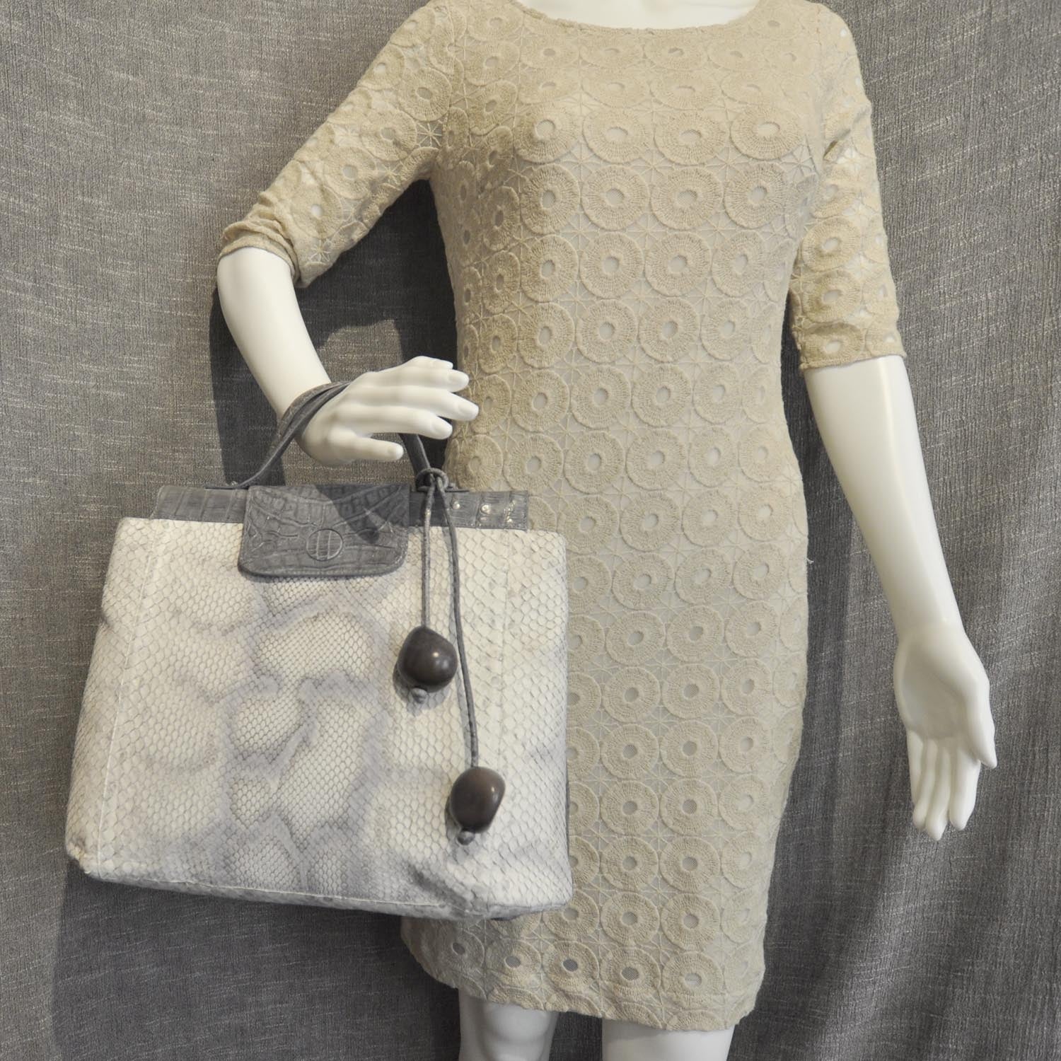 Nancy Gonzalez Crocodile Python Framed Satchel 2 of 8