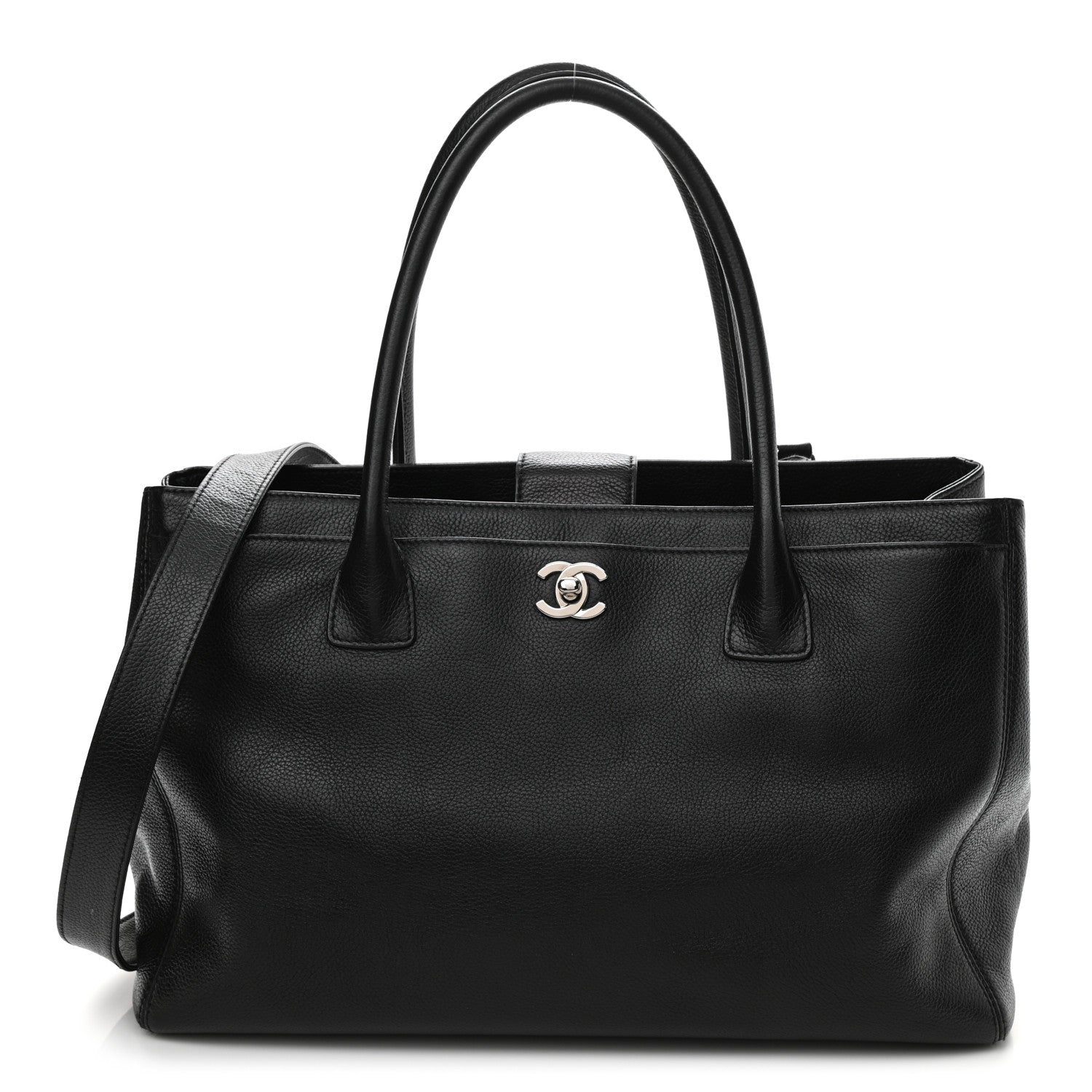 Chanel Calfskin Cerf Executive Shopper Tote Black 1 of 11
