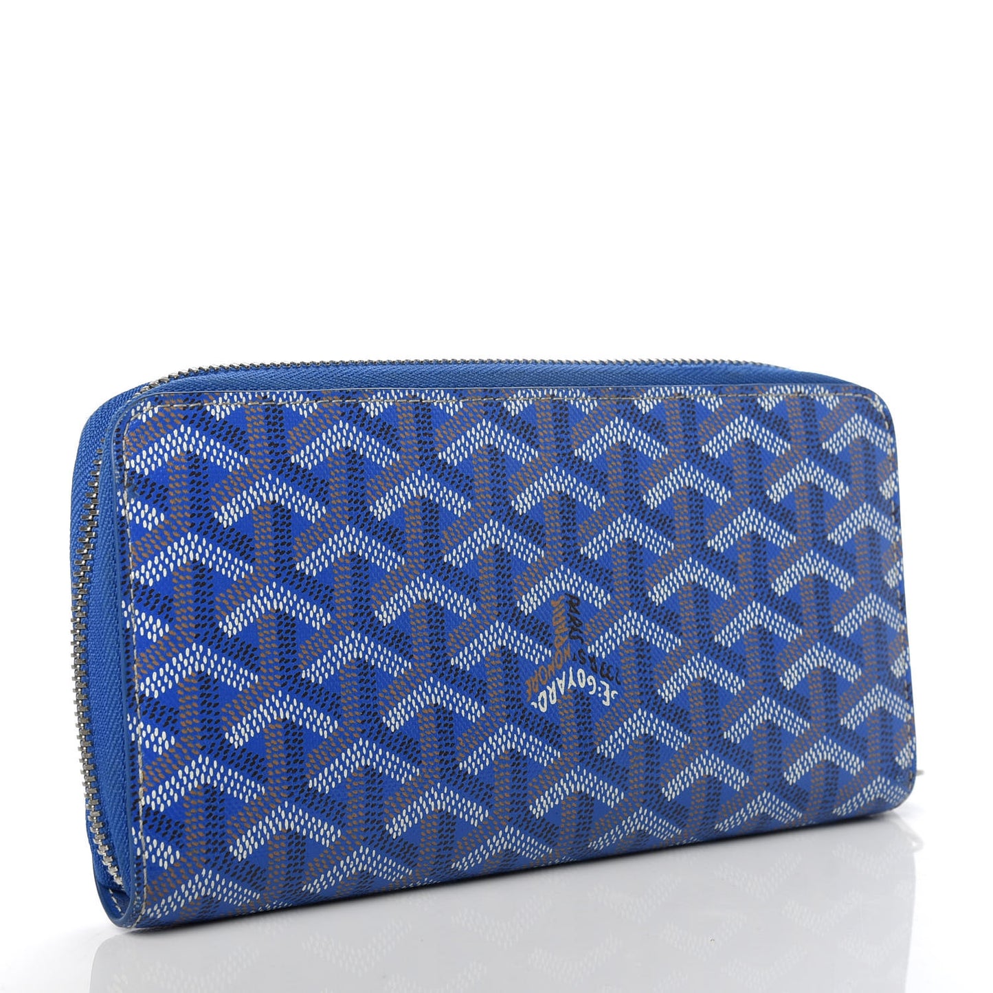 Goyardine Matignon Zip Around GM Wallet Blue