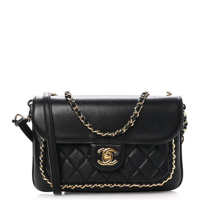 Chanel Lambskin Quilted CC Unchained Crossbody Black 1 of 13