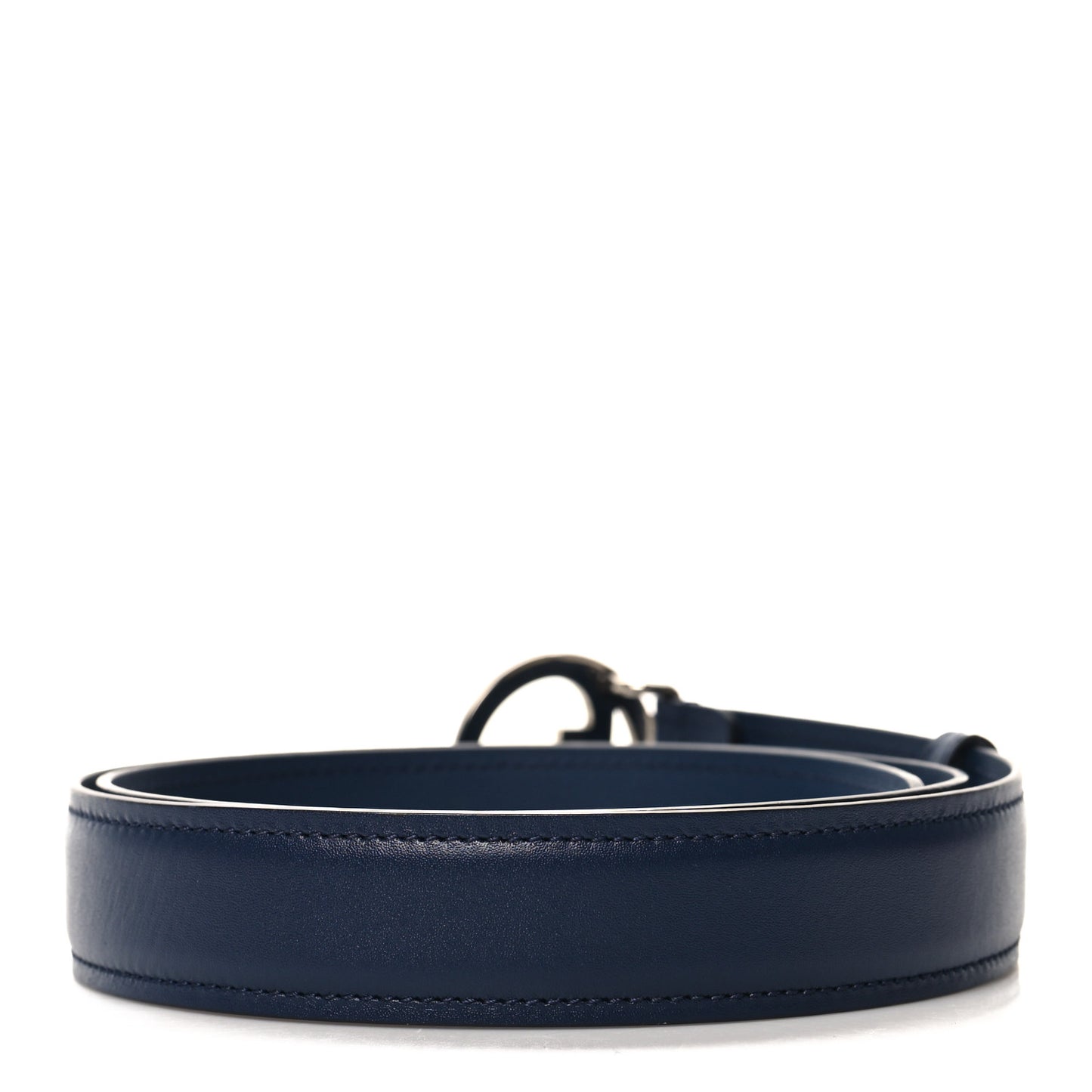 Lux Calfskin Blondie Interlocking G 30mm Belt 90 36 Blue Agata