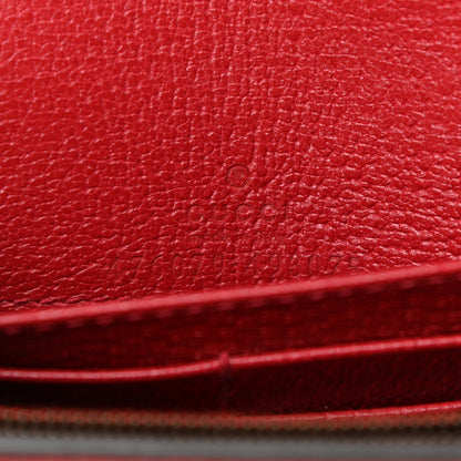 Gucci GG Supreme Monogram Web Queen Margaret Chain Wallet Red 6 of 9