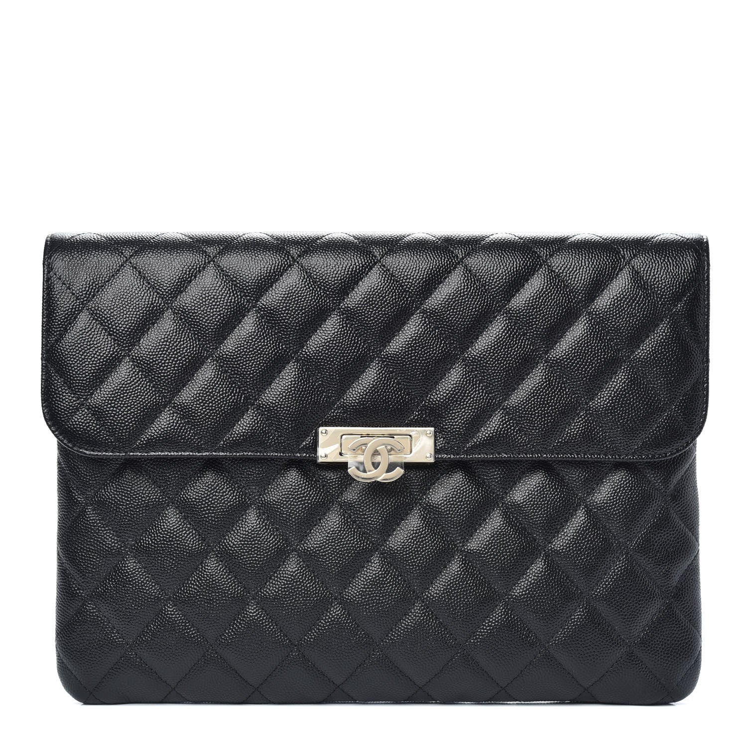 Chanel Caviar Quilted Medium Golden Class Pouch Black 1 of 9