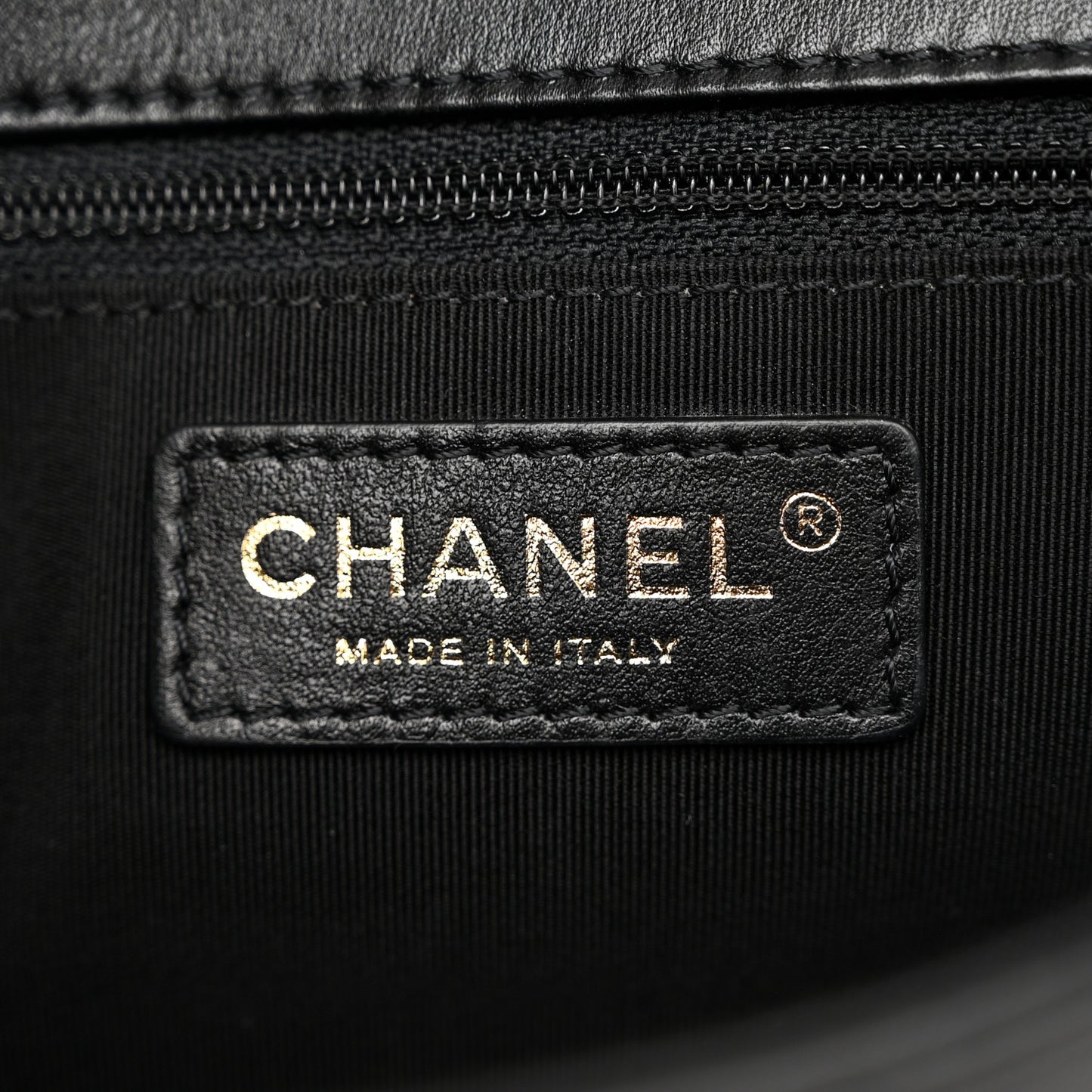 Calfskin Stitched CC Case Flap Bag Black