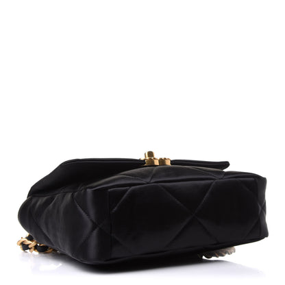 Chanel Satin Quilted Medium Chanel 19 Flap Black 5 of 11