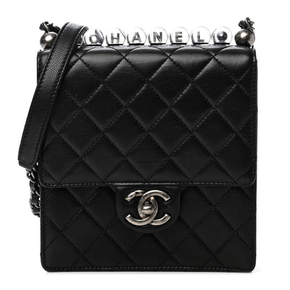 Chanel Goatskin Quilted Chic Pearls Flap Black 1 of 4