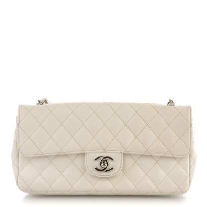 Chanel Caviar Quilted East West Flap White 1 of 7