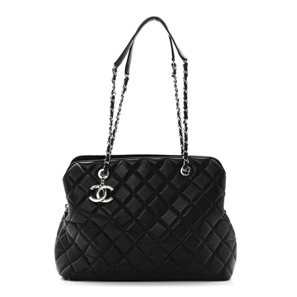 Chanel Lambskin Quilted Chic and Soft Shopping Tote Black 1 of 10