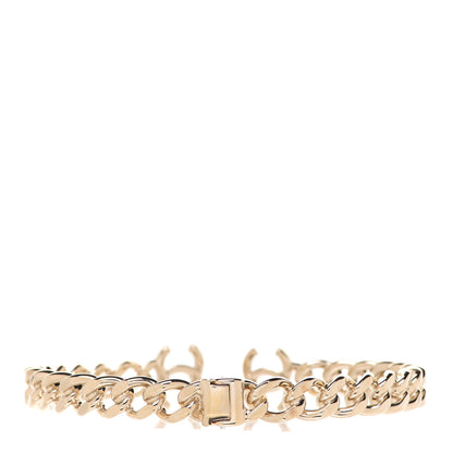 Chanel Metal CC Chain Link Choker Necklace M Gold 3 of 5