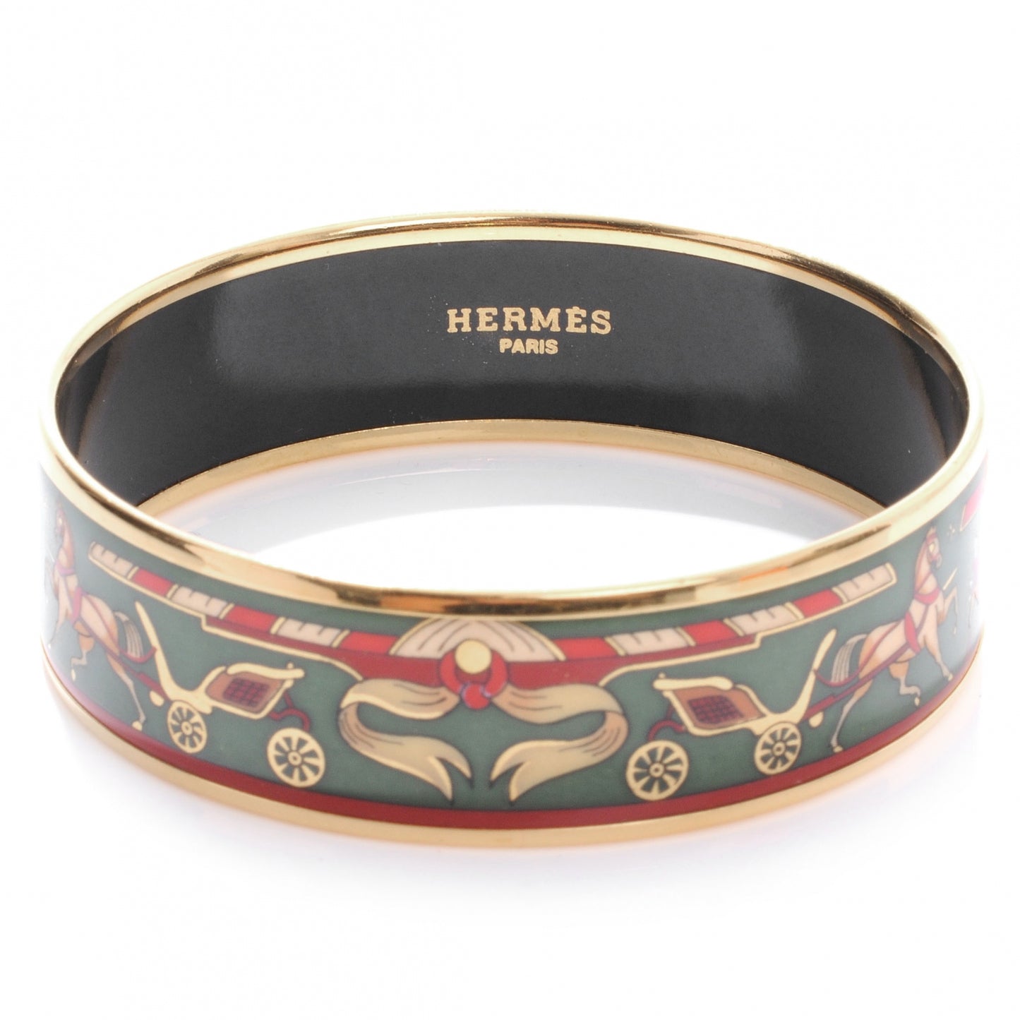 Enamel Printed Chariots Wide Bracelet 65