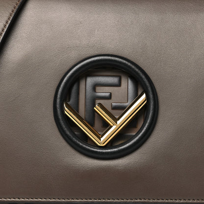 Fendi Vitello Century F is Fendi Bi-Color FF 1974 Embossed Kan I Shoulder Bag Maya Black 8 of 10