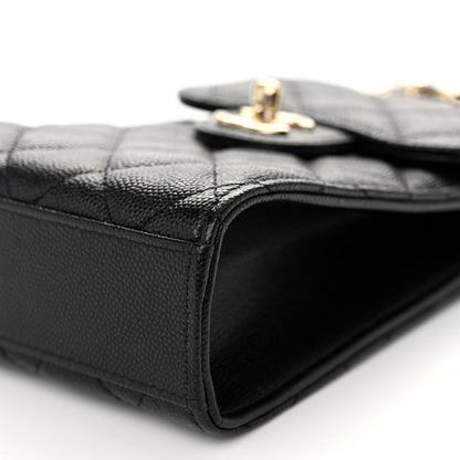 Chanel Caviar Quilted Classic Phone Holder Black 11 of 12