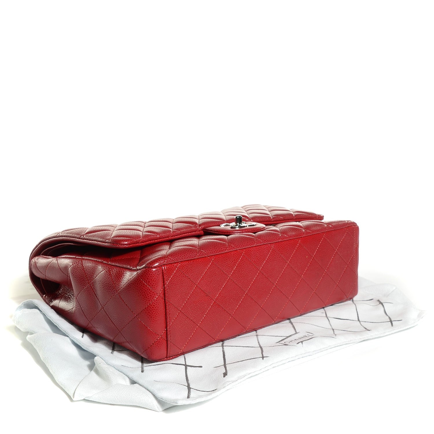 Chanel Caviar Quilted Maxi Double Flap Red 4 of 8