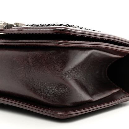Chanel Shiny Goatskin Quilted Small Boy Top Handle Flap Burgundy 11 of 11