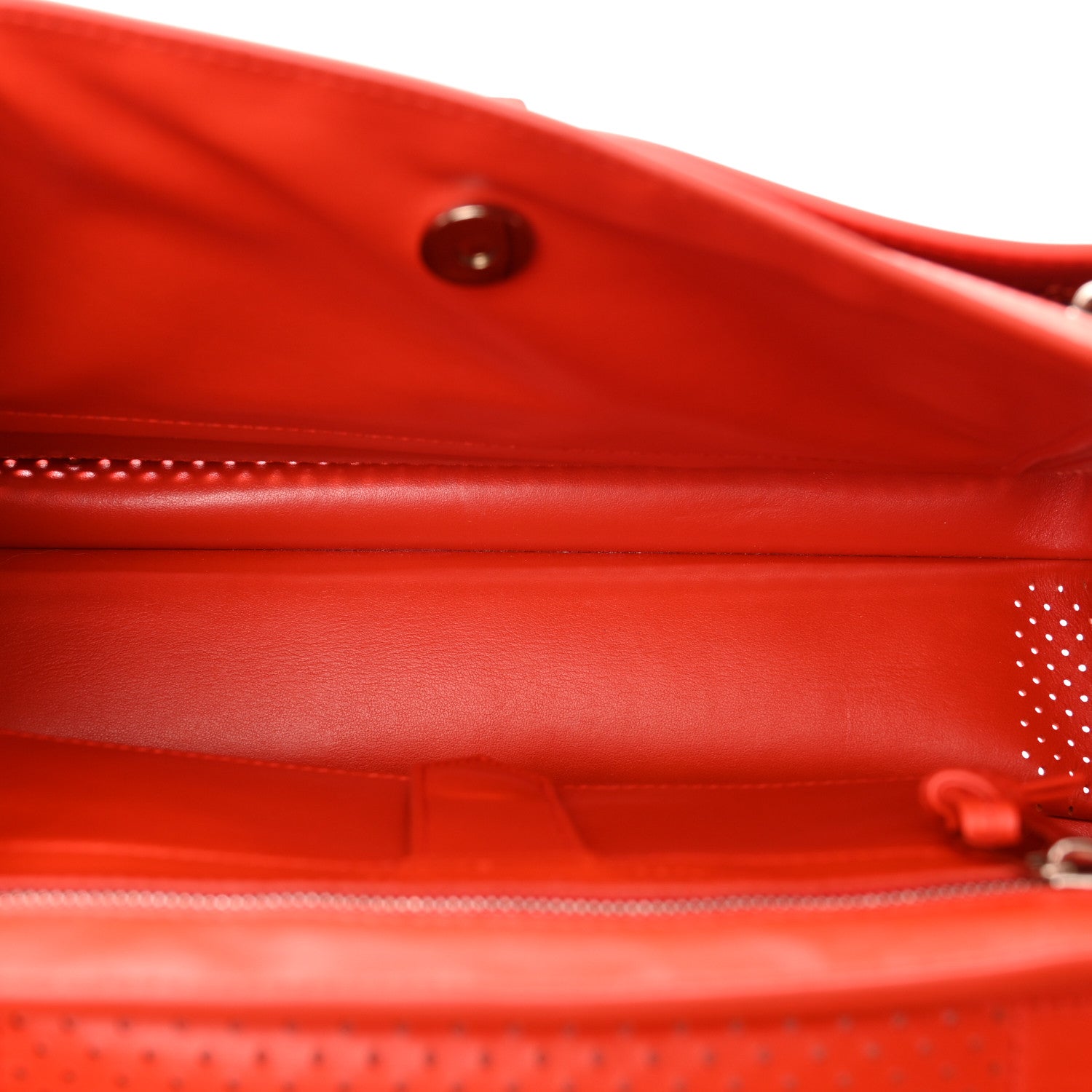 Proenza Schouler Lambskin Perforated Medium PS1 Satchel Fire Red 5 of 12