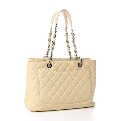 Chanel Caviar Quilted Grand Shopping Tote GST Beige Clair 3 of 18