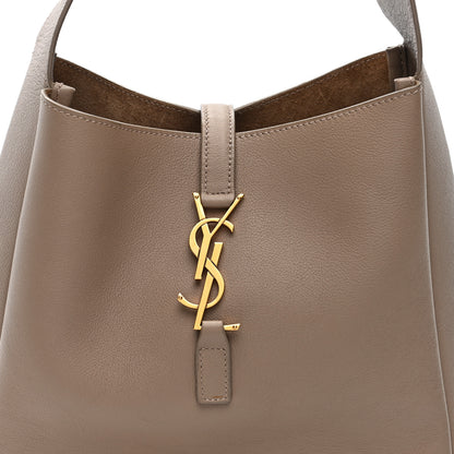 Saint Laurent Smooth Calfskin Small Le 5 A 7 Soft Hobo Dusty Grey 7 of 9