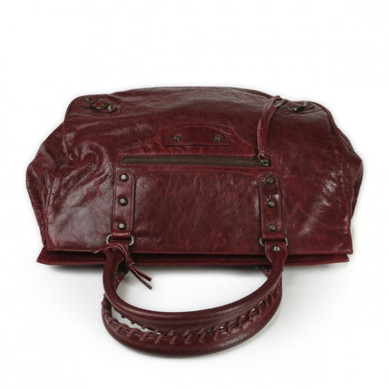 Chevre Shopper Tote Rouge Grenat