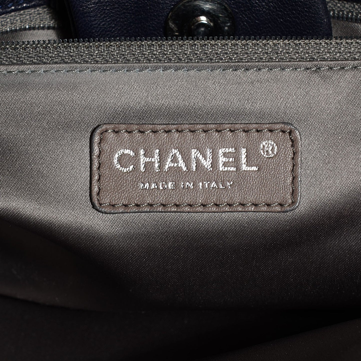 Lambskin Pearl Obsession Tote Navy