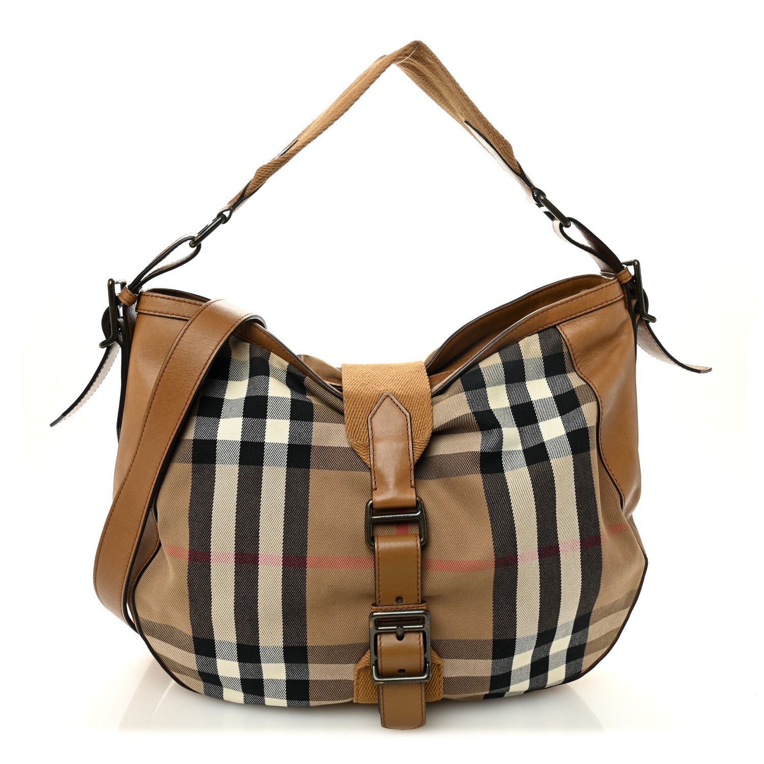 Burberry House Check Medium Ashwood Hobo 1 of 11