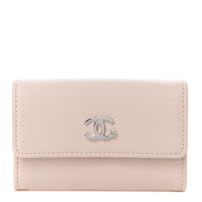 Chanel Goatskin Camellia CC Flap Card Holder Light Beige 1 of 11
